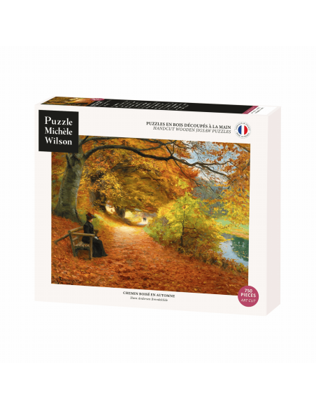 Chemin boisé en automne - Puzzle en bois - 750 pièces