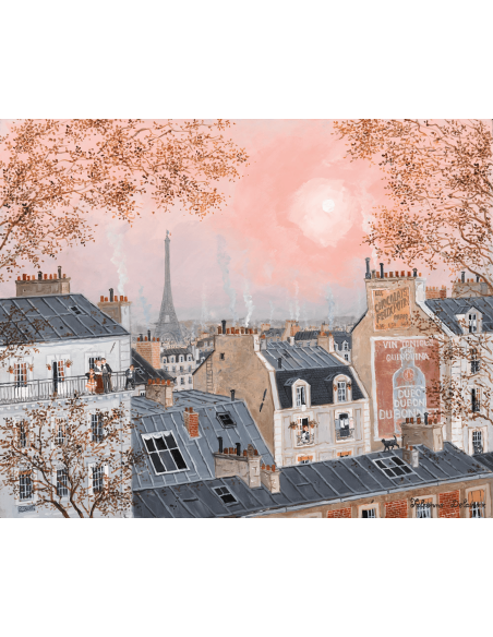 Ciel rose en hiver - Puzzle en bois - 750 pièces