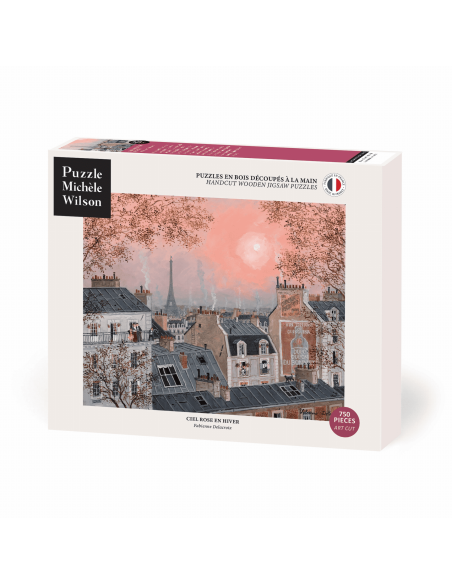 Ciel rose en hiver - Puzzle en bois - 750 pièces