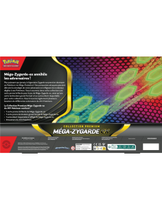 Visuel du coffret Mega Zygarde, on y voit les 8 booster et la carte Lenticullaire Zygarde 2