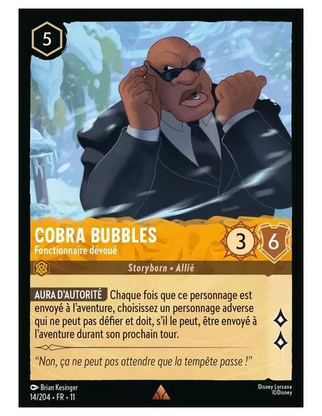 S11 - 014/204 : Cobra Bubbles - Fonctionnaire dévoué | Cartes à l'unité Lorcana