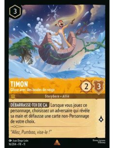 S11 - 016/204 : Timon - Glisse avec des boules de neige | Cartes à l'unité Lorcana