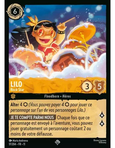 S11 - 017/204 : Lilo - Rock Star | Cartes à l'unité Lorcana