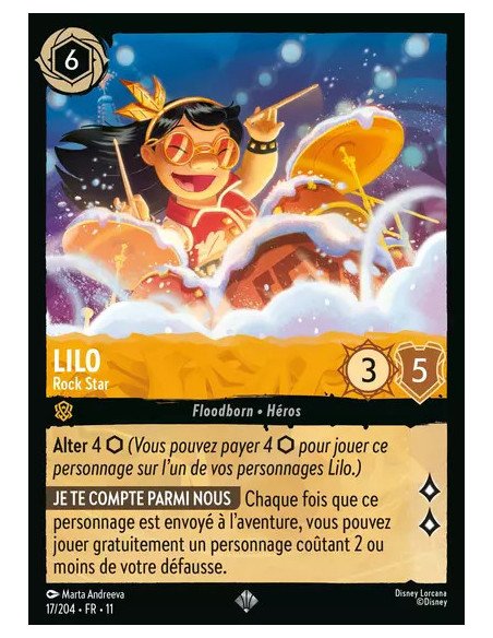 S11 - 017/204 : Lilo - Rock Star | Cartes à l'unité Lorcana