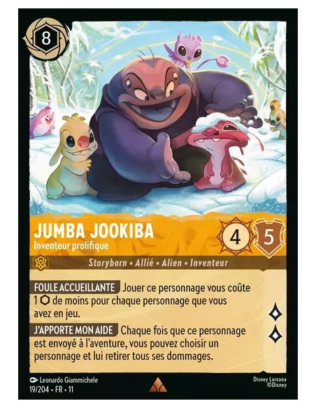 S11 - 019/204 : Jumba Jookiba - Inventeur prolifique | Cartes à l'unité Lorcana