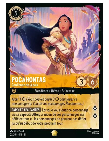 S11 - 022/204 : Pocahontas - Gardienne de la paix | Cartes à l'unité Lorcana