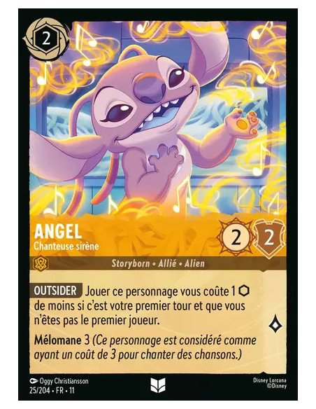 S11 - 025/204 : Angel - Chanteuse sirène | Cartes à l'unité Lorcana