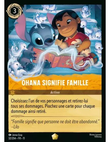 S11 - 032/204 : Ohana signifie famille | Cartes à l'unité Lorcana