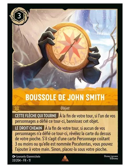 S11 - 033/204 : Boussole de John Smith | Cartes à l'unité Lorcana