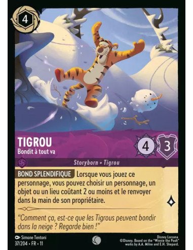 S11 - 037/204 : Tigrou - Bondit à tout va | Cartes à l'unité Lorcana