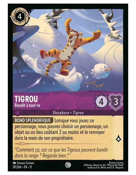 S11 - 037/204 : Tigrou - Bondit à tout va | Cartes à l'unité Lorcana