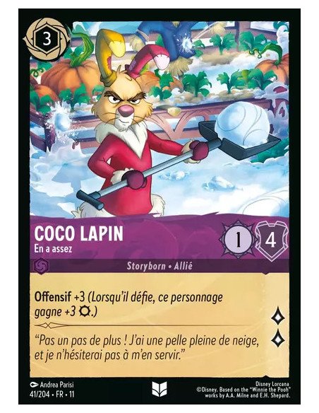 S11 - 041/204 : Coco Lapin - En a assez | Cartes à l'unité Lorcana