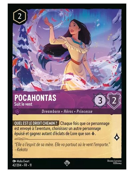 S11 - 042/204 : Pocahontas - Suit le vent | Cartes à l'unité Lorcana