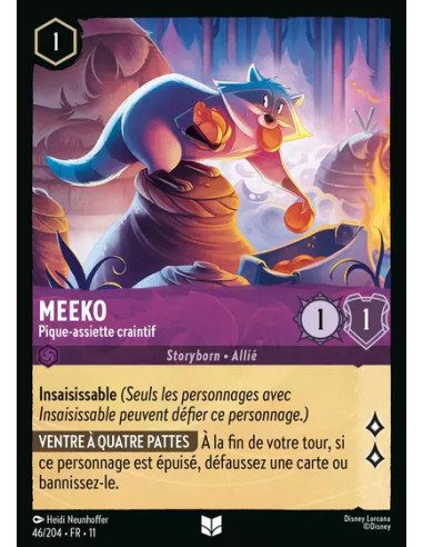 S11 - 046/204 : Meeko - Pique-assiette craintif | Cartes à l'unité Lorcana