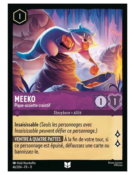 S11 - 046/204 : Meeko - Pique-assiette craintif | Cartes à l'unité Lorcana