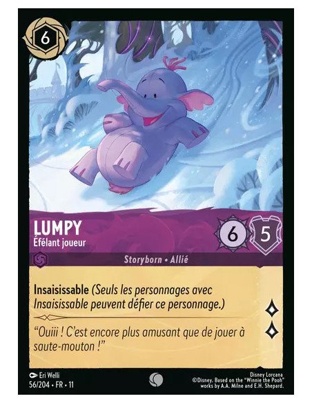 S11 - 056/204 : Lumpy - Éfélant joueur | Cartes à l'unité Lorcana