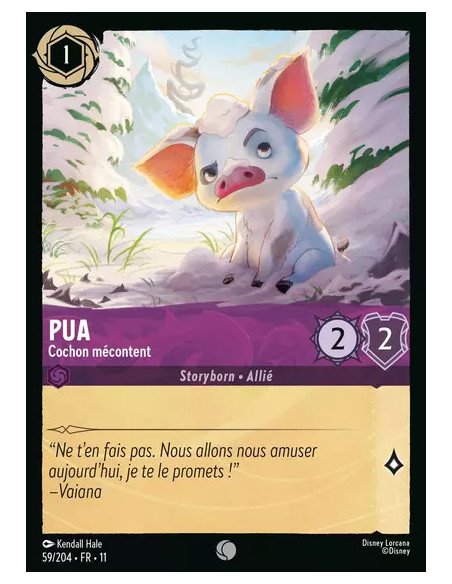 S11 - 059/204 : Pua - Cochon mécontent | Cartes à l'unité Lorcana