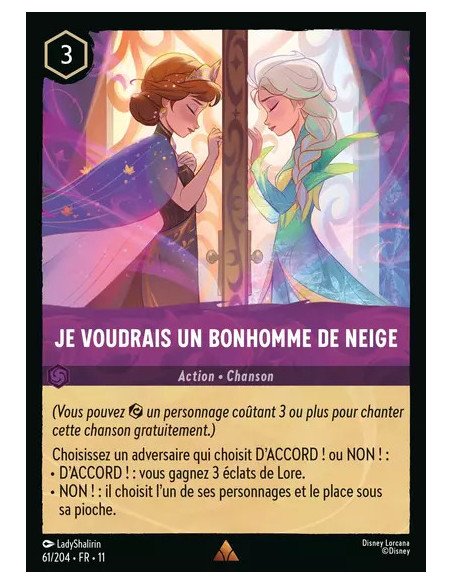 S11 - 061/204 : Je voudrais un bonhomme de neige | Cartes à l'unité Lorcana