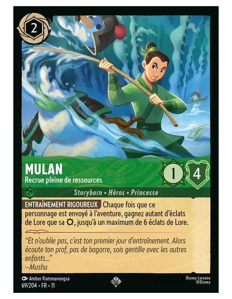 S11 - 069/204 : Mulan - Recrue pleine de ressources | Cartes à l'unité Lorcana