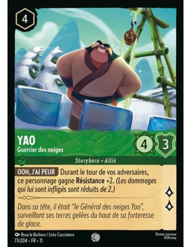 S11 - 073/204 : Yao - Guerrier des neiges | Cartes à l'unité Lorcana