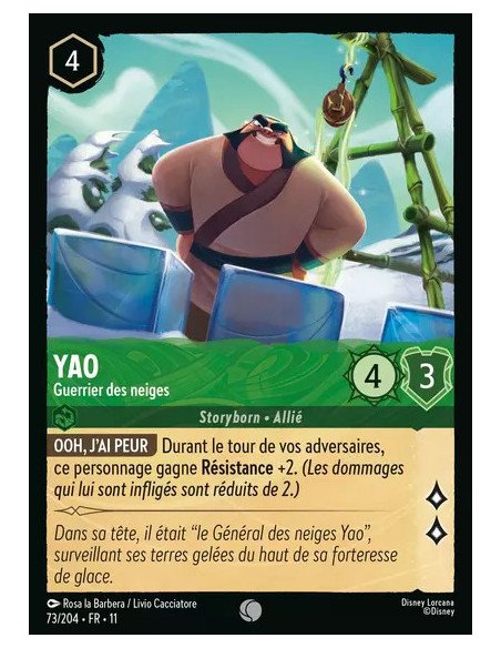 S11 - 073/204 : Yao - Guerrier des neiges | Cartes à l'unité Lorcana