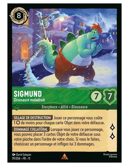 S11 - 079/204 : Sigmund - Dinosaure maladroit | Cartes à l'unité Lorcana