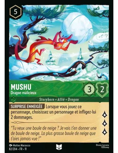 S11 - 082/204 : Mushu - Dragon malicieux | Cartes à l'unité Lorcana