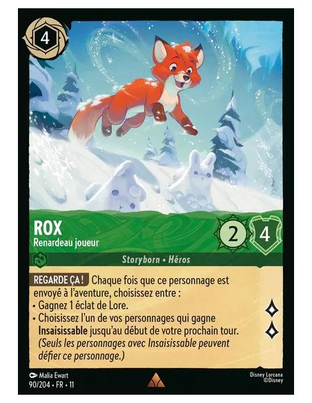S11 - 090/204 : Rox - Renardeau joueur | Cartes à l'unité Lorcana