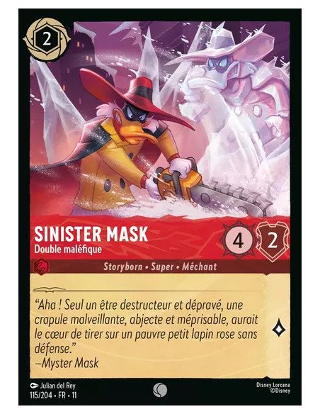 S11 - 115/204 : Sinister Mask - Double maléfique | Cartes à l'unité Lorcana