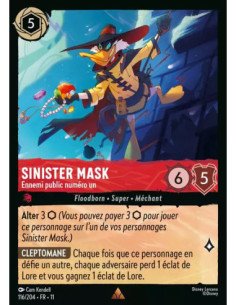 S11 - 116/204 : Sinister Mask - Ennemi public numéro un | Cartes à l'unité Lorcana