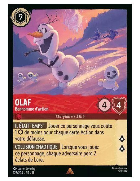 S11 - 122/204 : Olaf - Bonhomme d'action | Cartes à l'unité Lorcana