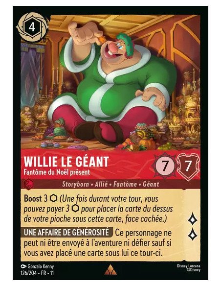 S11 - 126/204 : Willie le géant - Fantôme du Noël présent | Cartes à l'unité Lorcana
