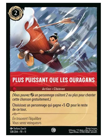 S11 - 128/204 : Plus puissant que les ouragans | Cartes à l'unité Lorcana