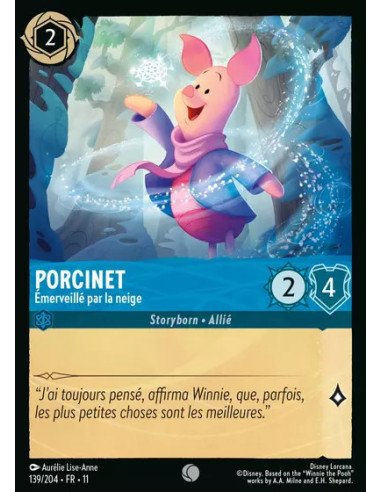 S11 - 139/204 : Porcinet - Émerveillé par la neige | Cartes à l'unité Lorcana