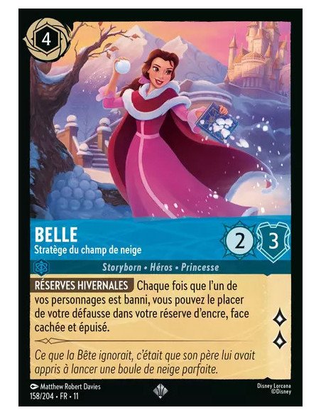 S11 - 158/204 : Belle - Stratège du champ de neige | Cartes à l'unité Lorcana
