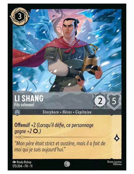 S11 - 175/204 : Li Shang - Fils solennel | Cartes à l'unité Lorcana