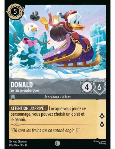 S11 - 178/204 : Donald - Se laisse embarquer | Cartes à l'unité Lorcana