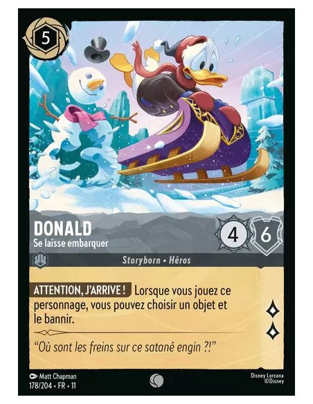 S11 - 178/204 : Donald - Se laisse embarquer | Cartes à l'unité Lorcana