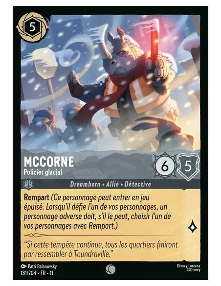 S11 - 181/204 : McCorne - Policier glacial | Cartes à l'unité Lorcana