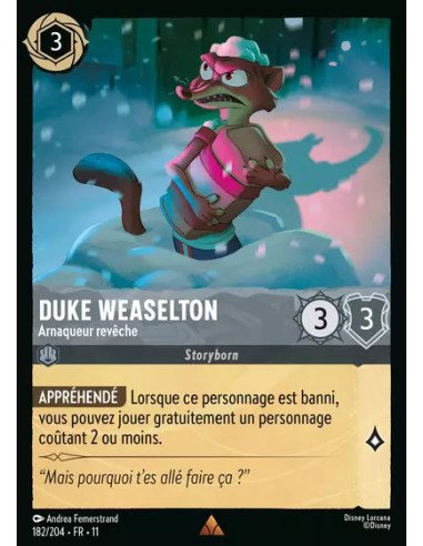 S11 - 182/204 : Duke Weaselton - Arnaqueur revêche | Cartes à l'unité Lorcana