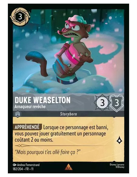 S11 - 182/204 : Duke Weaselton - Arnaqueur revêche | Cartes à l'unité Lorcana