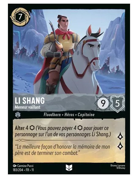 S11 - 183/204 : Li Shang - Meneur vaillant | Cartes à l'unité Lorcana