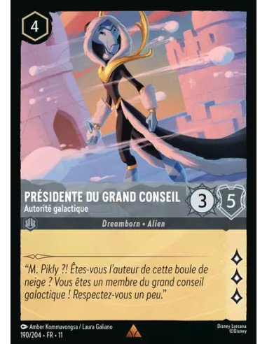 S11 - 190/204 : Présidente du Grand Conseil - Autorité galactique | Cartes à l'unité Lorcana