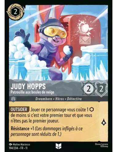 S11 - 194/204 : Judy Hopps - Patrouille aux boules de neige | Cartes à l'unité Lorcana