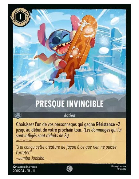 S11 - 200/204 : Presque invincible | Cartes à l'unité Lorcana