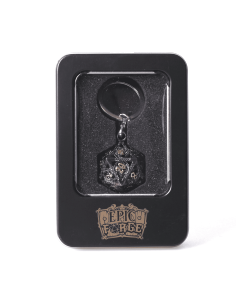 Porte clé D20 Noir doré - Accessoire de jeu