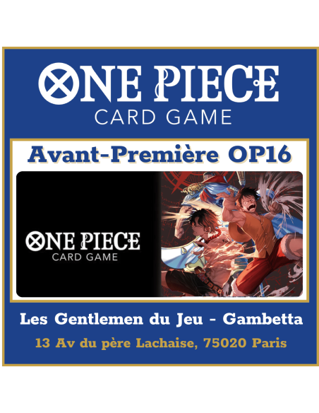 Tournoi Scellé One Piece OP16 FR - Mardi 9 Juin à 19h30