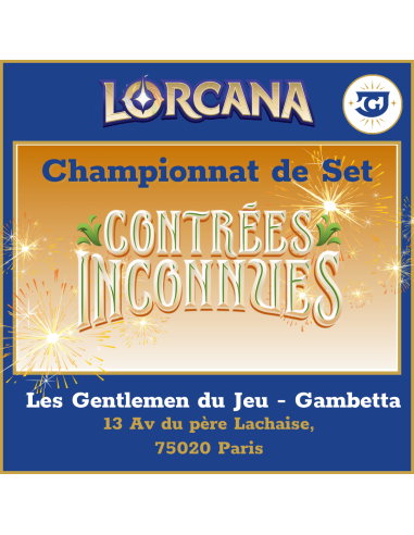 Tournoi Lorcana Championnat de set 12 : Contrées Inconnues - Dimanche 14 Juin à 10h