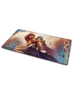 Image du tapis de jeu Lorcana Le Roi Lion avec Mufasa, Rafiki