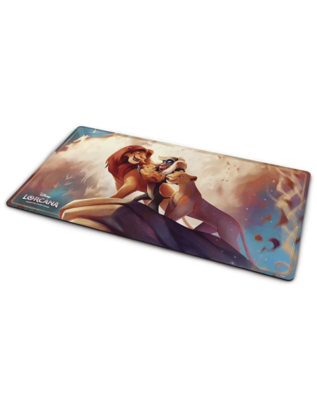 Image du tapis de jeu Lorcana Le Roi Lion avec Mufasa, Rafiki
